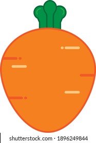great carrot vector image to use as an icon or additional ornament on the website