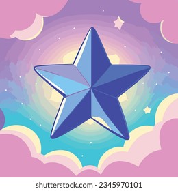Great cartoon illustration of a star