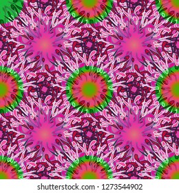 Great charming magian abstract background multicolor geometric seamless pattern.