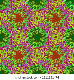 Great charming magical abstract background multicolored geometric seamless pattern.