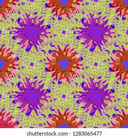 Great charming magical abstract background multicolored geometric seamless pattern.