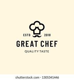 Great chef logo icon vector template illustration