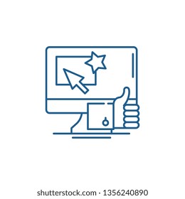 Great choice line icon concept. Great choice flat  vector symbol, sign, outline illustration.