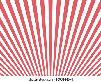 Gran concepto de fondo circense con rayos circulares rojos y blancos