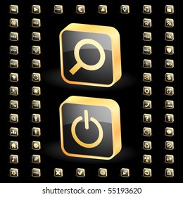 Great collection of web buttons. Vector set.
