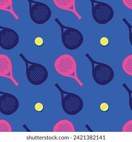 Great colorful Editable Vector Pattern Background of Padel Tennis