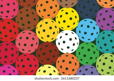 Great colorful editable vector pickleball background design for any media