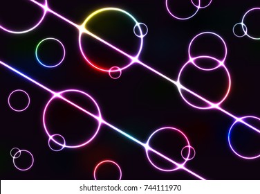 Great colorful modern circle of light background
