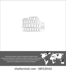 Great Colosseum vector  icon.