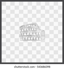 Great Colosseum vector icon. Isolated illustration. Business picture.