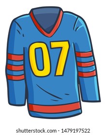 Great and cool blue red hockey uniform