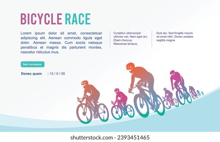 Great cool vector editable bicycle race poster background design for your championship community event