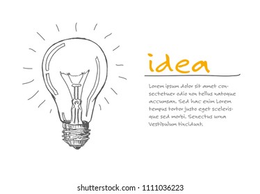 Gran Idea Creativa - plantilla de ilustración de vector de concepto minimalista