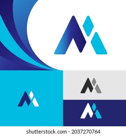 great creative Letter M initial logo design vector template illustrations with modern theme