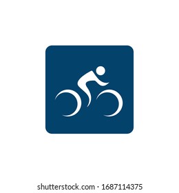 great custom creative biking race cycling logo design vector symbol illustration
