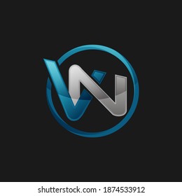 great custom creative modern powerfull VN logo initial Letter design vector graphic concept

