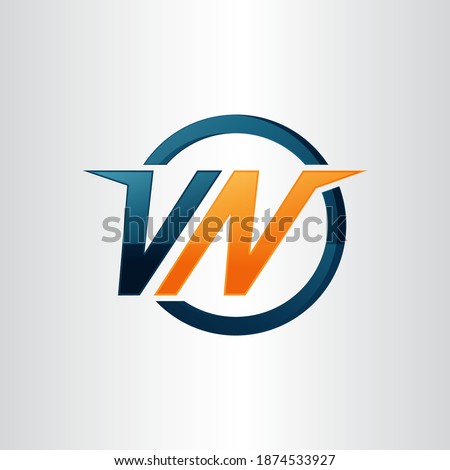 great custom creative modern powerfull VN logo initial Letter design vector graphic concept

