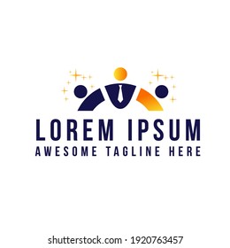great custom  three 3 businessman with tie icon symbol a logo for jobseekers company