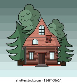 Great cute house illustrations. They can be used in different areas and refered to different purposes. Illustration for little children as well as for your own cartoons.  