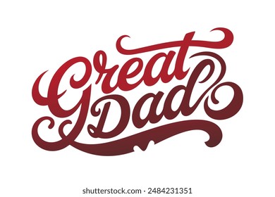 Great Dad Typography T-shirt Design