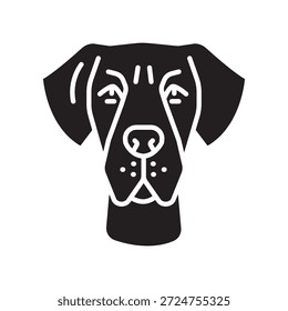 great dane black line icon for digital and print projects. Dog breed. Minimal clean icons for apps and websites. Modern simple icons for UI UX and branding