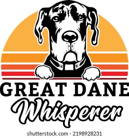  Great dane cute face for dog pet owner Dog owner pet lover EPS