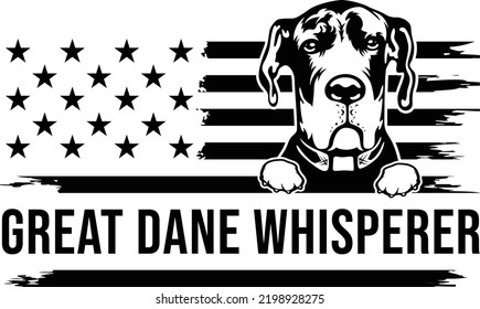 Great dane cute face for dog pet owner  Dog owner pet lover EPS