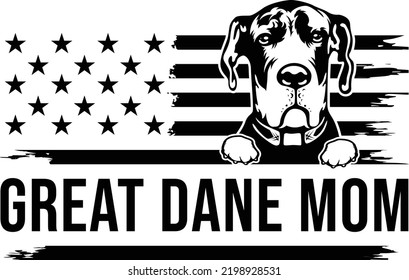 Great dane cute face for dog pet owner Dog owner pet lover EPS