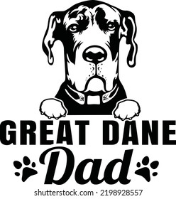 Great dane cute face for dog pet owner Dog owner pet lover EPS