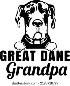 Great dane cute face for dog pet owner Dog owner pet lover EPS