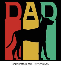 GREAT DANE DAD RETRO ART Dog owner pet lover EPS