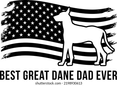 GREAT DANE DISTRESSED FLAG  Dog owner pet lover EPS