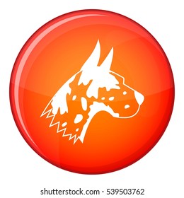 Great dane dog icon in red circle isolated on white background vector illustration