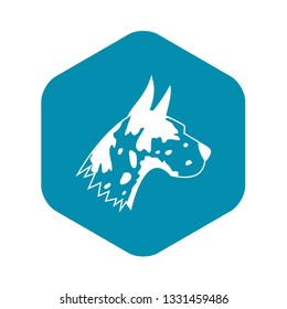Great dane dog icon in simple style isolated on white background. Animals symbol