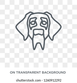 Great Dane dog icon. Trendy flat vector Great Dane dog icon on transparent background from dogs collection. High quality filled Great Dane dog symbol use for web and mobile