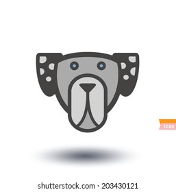 Great Dane dog icon - vector illustration.