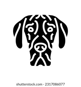 great dane dog puppy pet glyph icon vector. great dane dog puppy pet sign. isolated symbol illustration