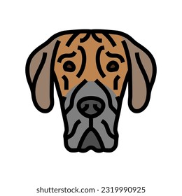 great dane dog puppy pet color icon vector. great dane dog puppy pet sign. isolated symbol illustration