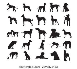 Great Dane Dog Silhouette  Great Dane EPS, Great Dane Dog, Great Dane Dog lover