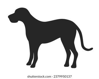 Great dane dog silhouette illustration.