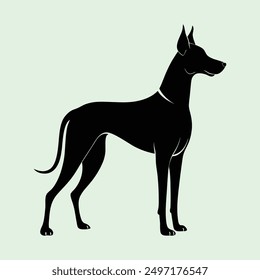 Great Dane Dog Silhouette vector illustration