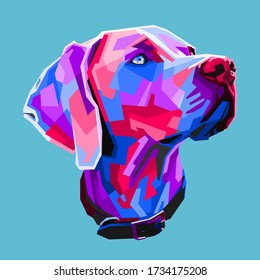 Gran perro de dane al estilo del arte pop