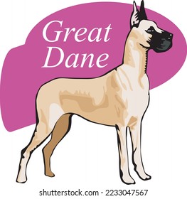 Great Dane Dog Vector Illustration