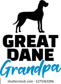 Great Dane Grandpa silhouette black