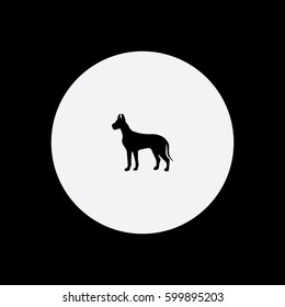 Great Dane icon silhouette vector illustration

