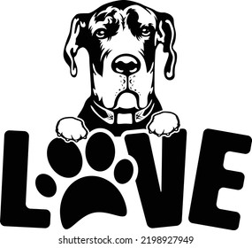 
Great Dane LOVE Dog owner pet lover EPS