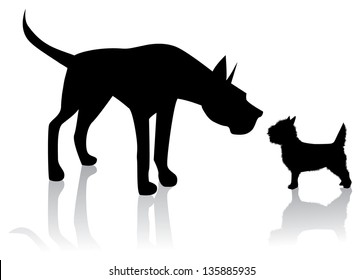 Great Dane meets Terrier  EPS 10 vector  grouped for easy editing  No open shapes paths 