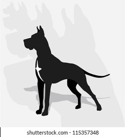 Great Dane- silhouette