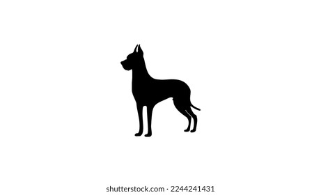 Great dane silhouette, high quality vector