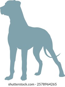 Great Dane silhouette vector illustration